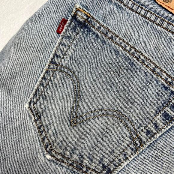 Levi’s 505 Relaxed Fit distressed blue jeans 33x31 Y2K - Picture 6 of 8